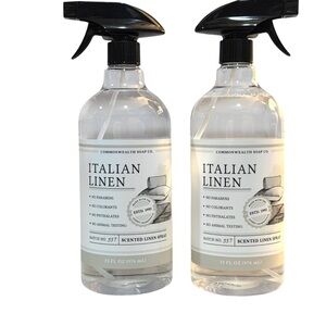 2 Commonwealth Soap CST ITALIAN LINEN Fabric & Room Spray Freshener 33 oz ea